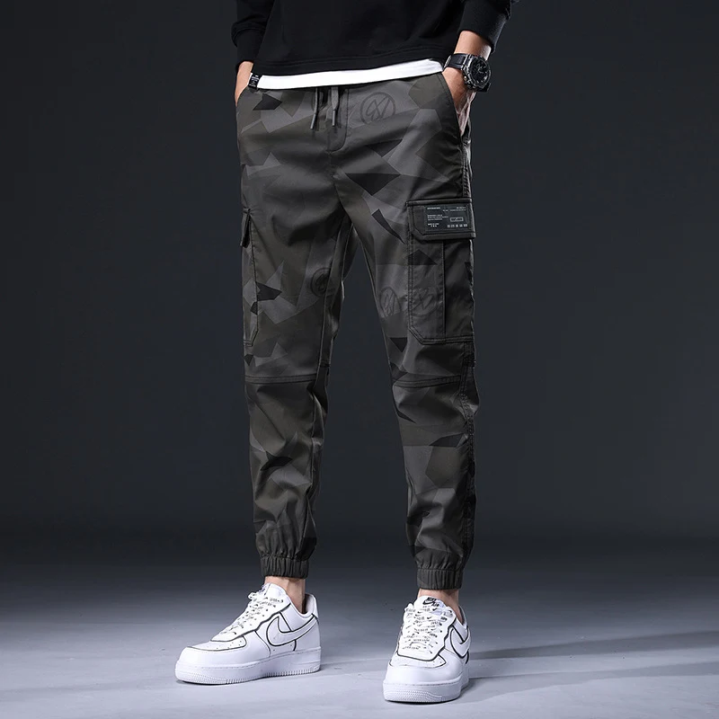 Personalized Camouflage Ankle Banded Pants Loose Men Comfortable and stylish men's pants with a unique design and loose — photo 8