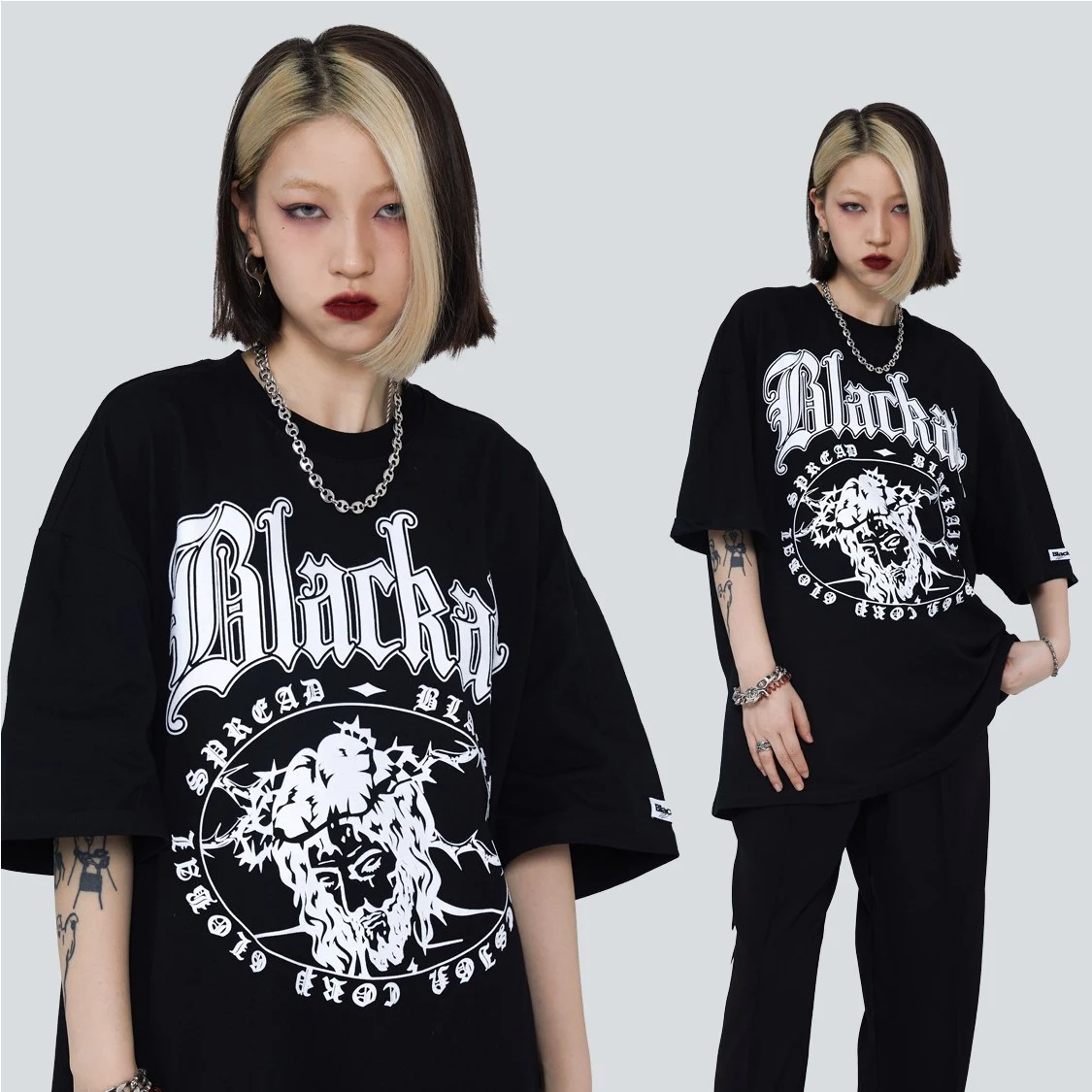 T-shirt Retro Street con stampa a lettere a manica corta, per uomo, stile urbano e moderno, perfetto per un look casual e confortevole. — foto 1