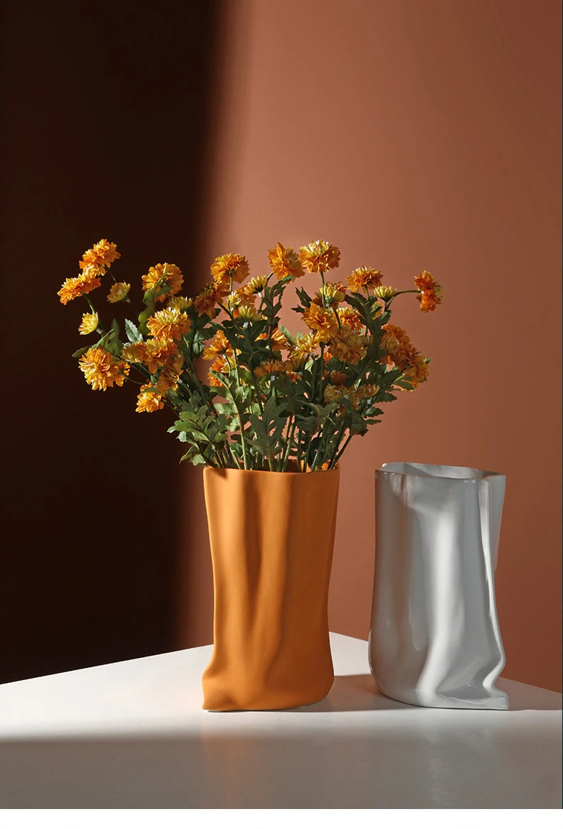 Title 2, Nordic Luxury Morandi Vase Ceramic Flower Arran...