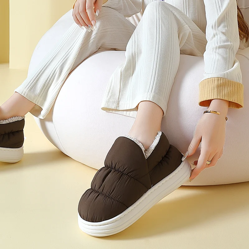 Title 6, Womens Winter Ankle Wrap Cotton Slippers