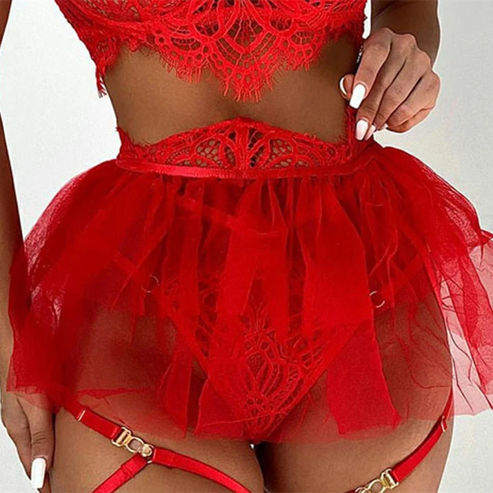 Women's Fashion Simple Lace Mesh Underwear Suit provides comfort and elegance for everyday wear. Lightweight and breatha — photo 2