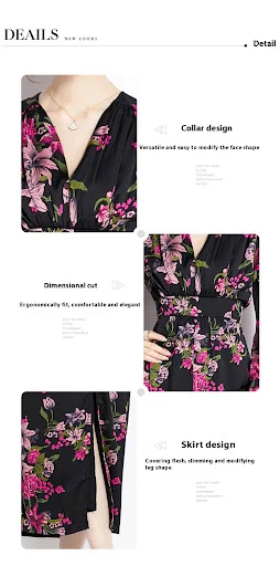 Title 1, Romantic Print Dress Spring Women