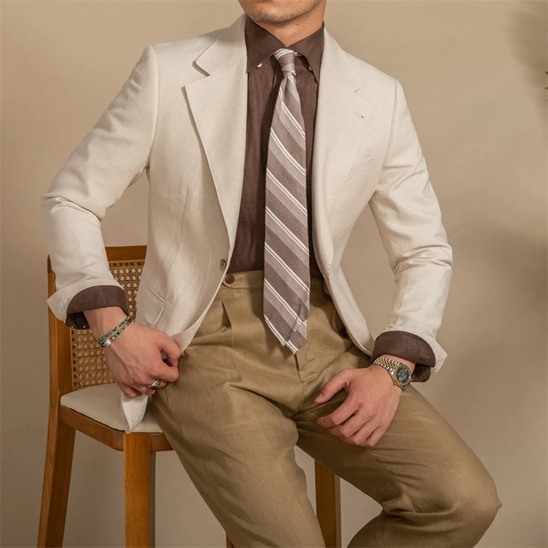 Title 5, Mens Casual Breathable Retro Suit Half Lining ...