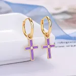 Goldplated purple cross