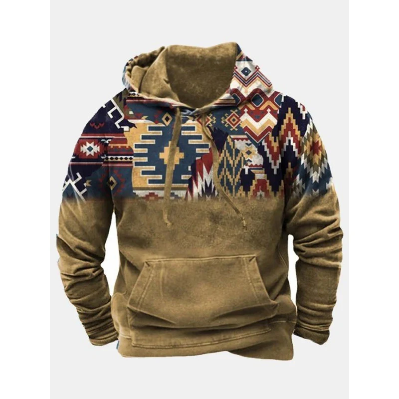 Moletom Retro 3D Plus Size Solto com Capuz para Lazer. Conforto e estilo em um moletom folgado com estampa 3D, ideal para momentos de lazer. — foto 4