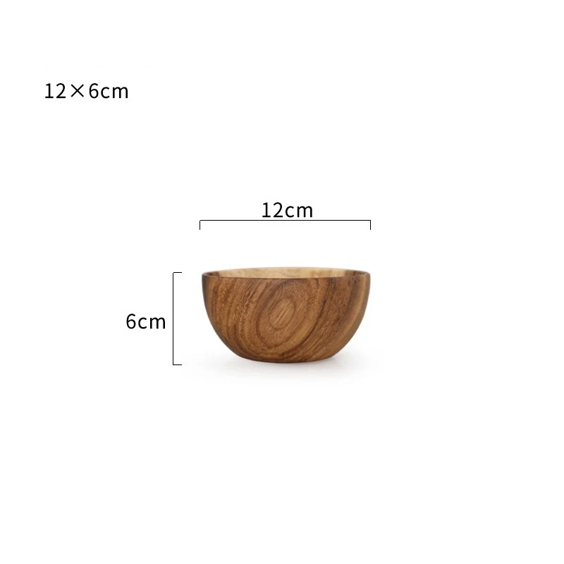 Wooden Rice and Noodle Fruit Salad Bowl. Serve healthy meals with natural elegance, perfect for various dishes and culin — photo 6