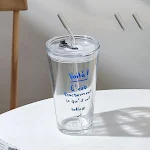 Household Glass Water Cup With Lid perfect for everyday use, keeping your drinks fresh and clean, ideal for home or offi — photo 8