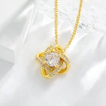 Colar com pingente Coração da Eternidade Corrente clavícula Presente ideal para ela Joia elegante e romântica Amor eterno e beleza feminina — foto 11