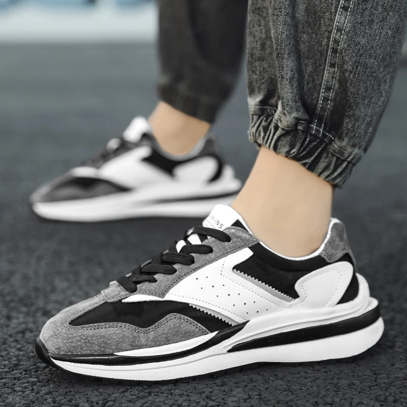 Title 7, Heren nieuwe retro casual sportschoenen met dik...