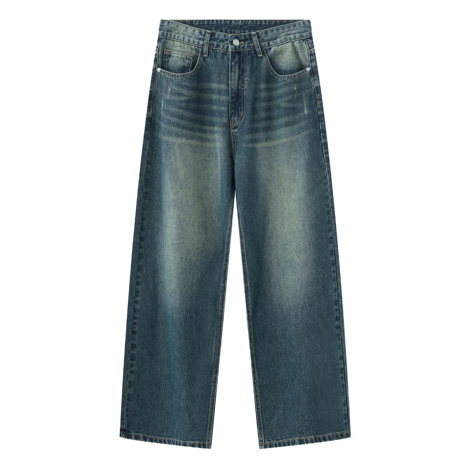 New Washed Loose Men's Do The Old Cowboy Trousers. Comfortable and stylish jeans, perfect for a relaxed, casual everyday — photo 4