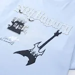 Hip Hop Rock Guitar Printed Short Sleeve T-shirt for music lovers. Comfortable, stylish tee for everyday wear, showcasin — photo 8