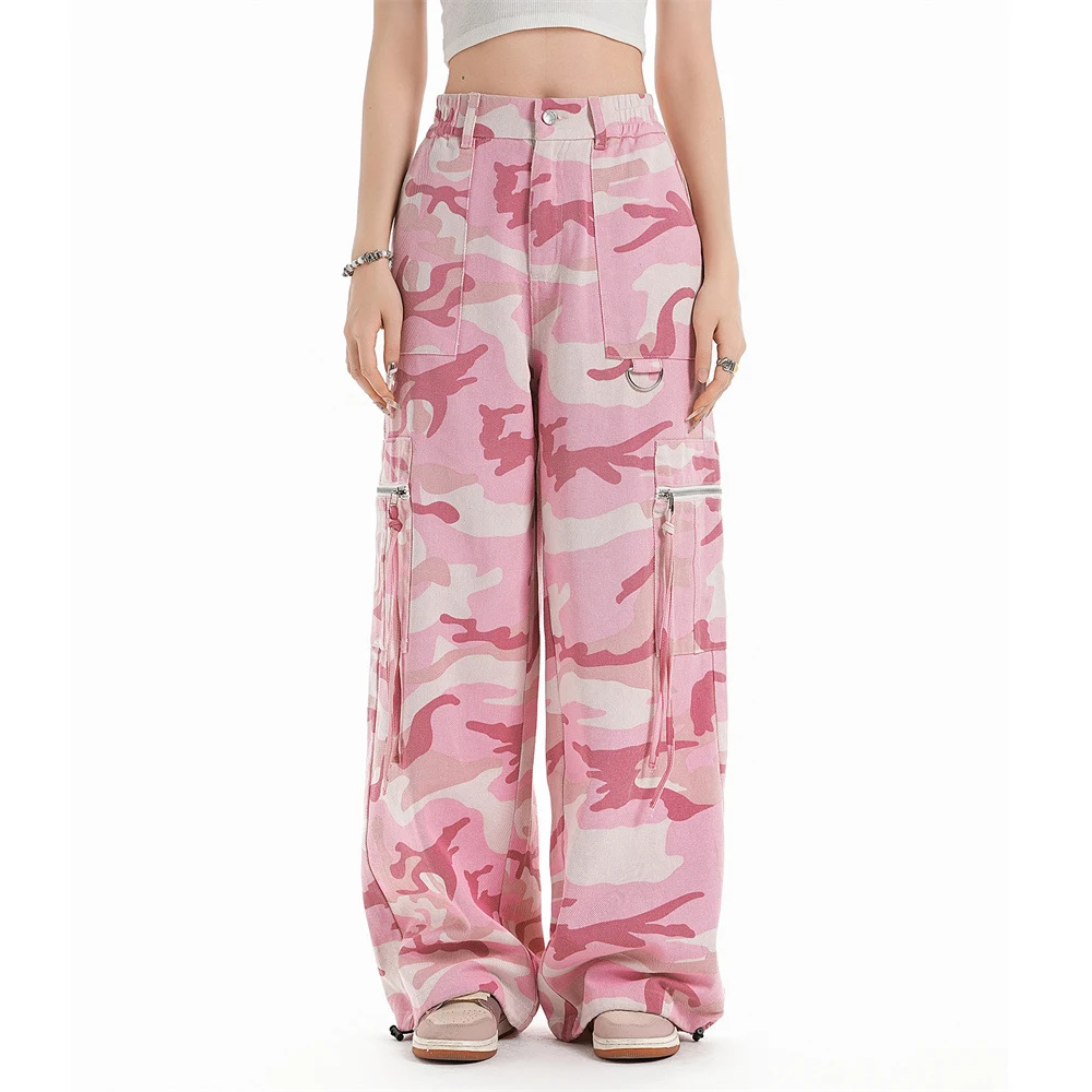American High Street Camouflage Workwear Wide Leg Pants, Durable, Comfortable, and Stylish Wide Leg Pants for Work and E — photo 2