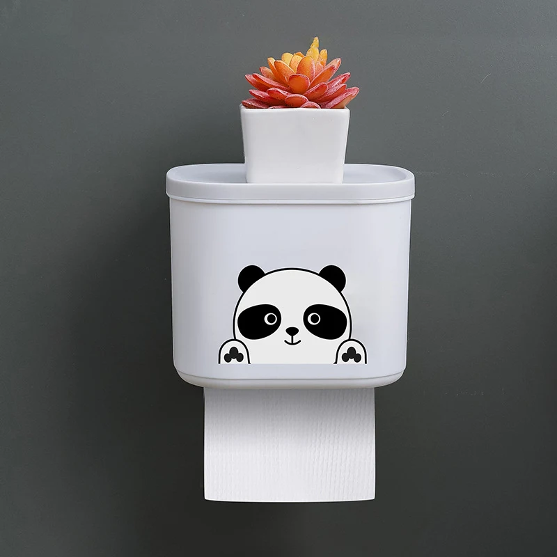 Wall-mounted waterproof toilet paper box, free punch installation, keeps your toilet paper dry and readily available in — photo 2