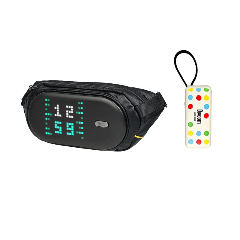 Bolsa Pixel LED Crossbody para Ciclismo Masculina, Conforto e Segurança. Visibilidade Noturna, Design Moderno, Ideal para Ciclistas Urbanos — foto 2