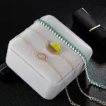 Pulseira de liga de coco de abacaxi hexaxão de folhas — foto 3