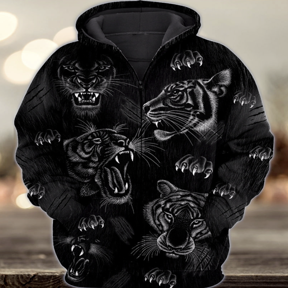 Moletom casual masculino com capuz e estampa, estilo fashion. Conforto e modernidade para um visual despojado e cheio de personalidade. — foto 4