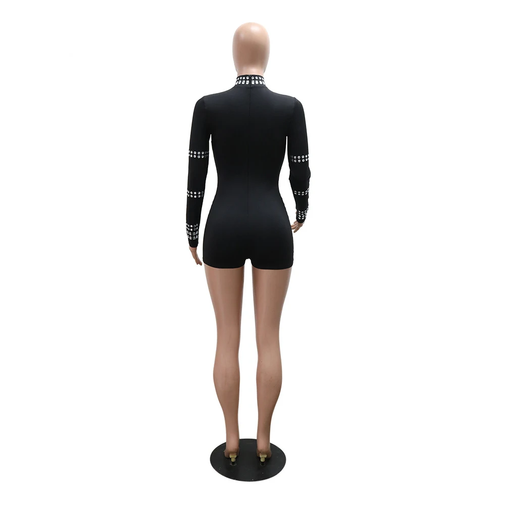 Title 16, Moda strass slim fit bodysuit feminino