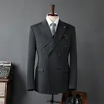 Terno Masculino Double Breasted para Negócios Elegância Clássica e Sofisticação para o Ambiente Profissional Ideal para Reuniões e Eventos Importantes — foto 7