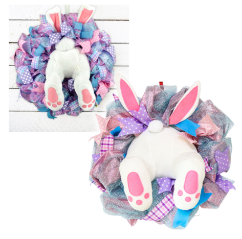 Ghirlanda Decorativa per Porta di Pasqua, Porta la gioia della Pasqua in casa tua con questa ghirlanda festosa e colorata. — foto 1