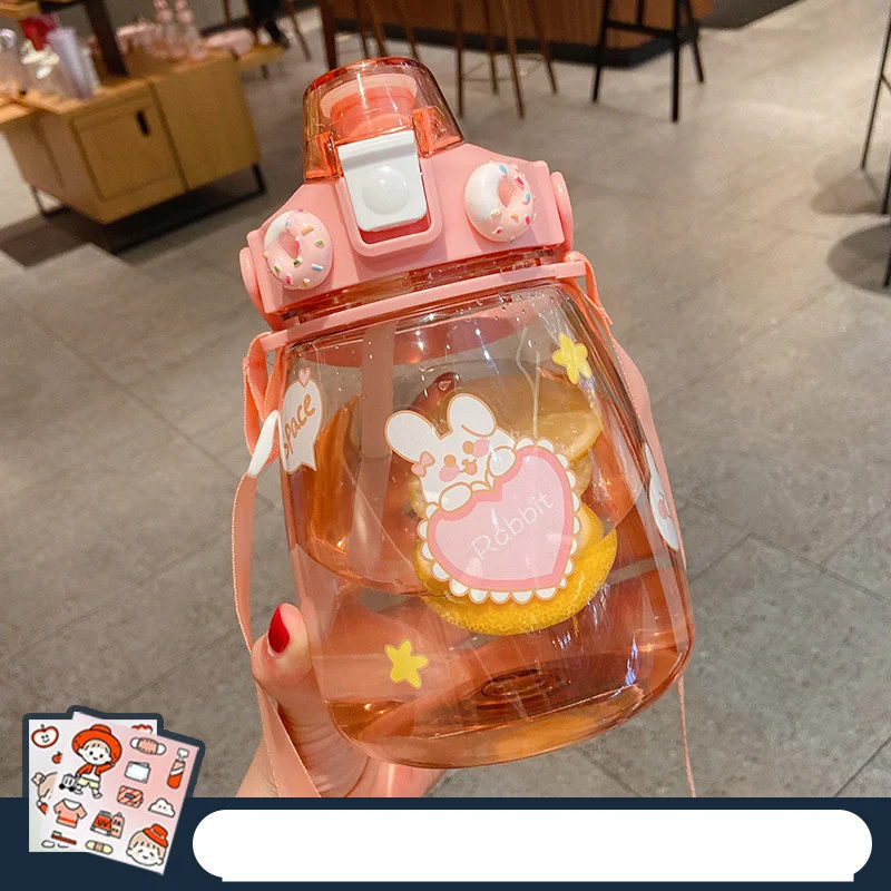 Title 1, Portable Cute Student Large Capacity Water Bott...