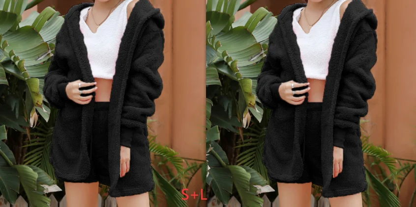 Completo homewear in peluche invernale europeo e americano, perfetto per il tempo libero in casa, caldo e confortevole per l'inverno. — foto 25
