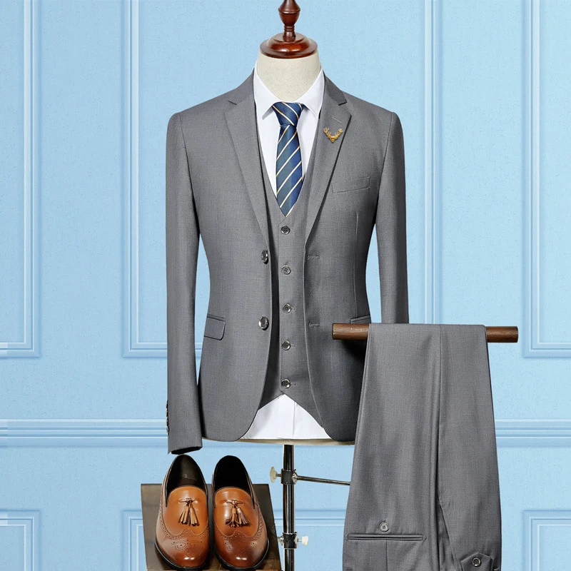 Ternos de Casamento Slim Fit Masculinos Terno de 3 Peças Sob Medida Elegância e Conforto para o Noivo Moderno — foto 3