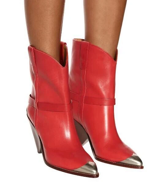 Title 3, Womens New Fashion Metal Pointed Toe Tapered H...