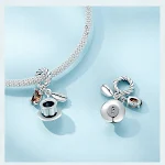 Pingente de prata esterlina S925, xícara de café mocha com contas penduradas. Ornamento charmoso e delicado. Presente ideal. — foto 13
