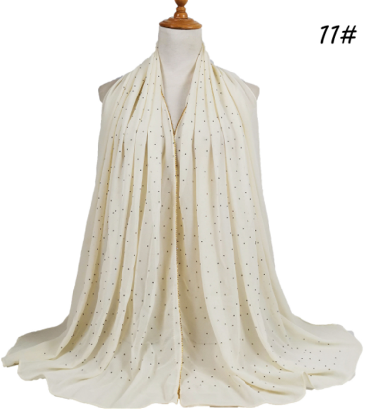 Title 7, Zomer chiffon 70X180cm parel kralen sjaal