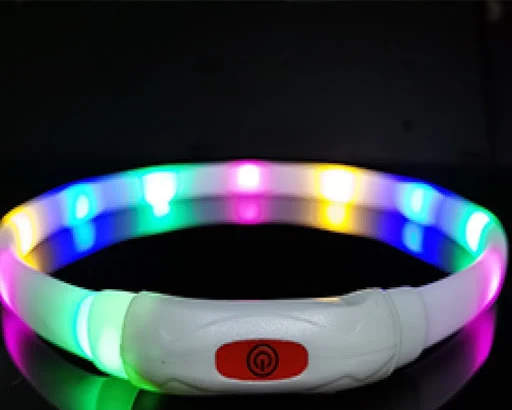 Title 8, LED Silicone Luminous Dog Collar Night Visibili...