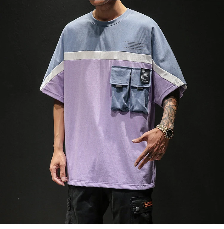 Title 5, Blusa com mangas soltas e blocos de cores para ...