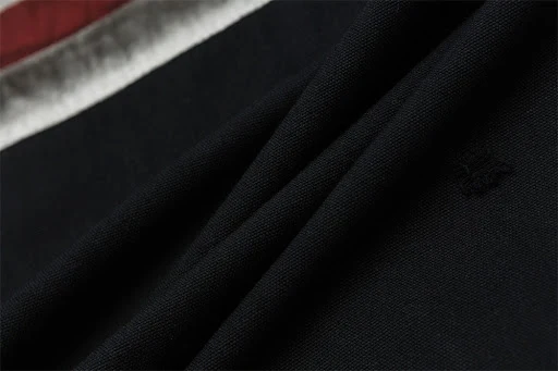 Title 7, Mens Color Contrast Patchwork Long Sleeve Polo...