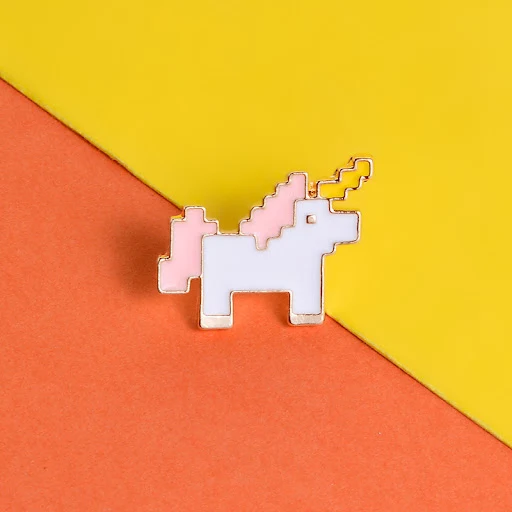 Title 5, Unicorn Alloy Dripping Pony Brooch Student Shir...
