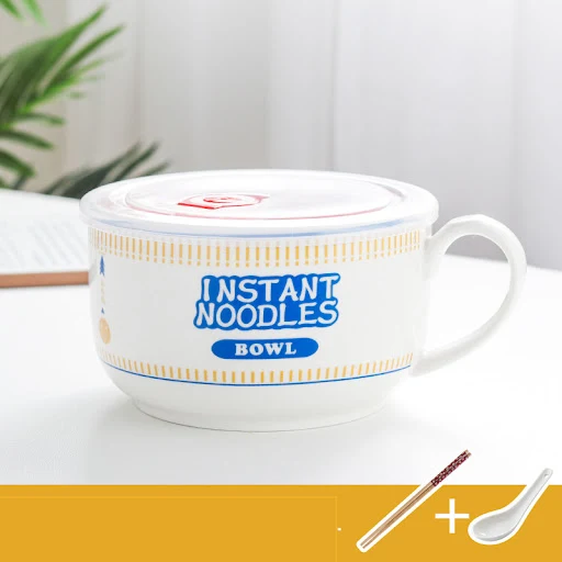 Title 17, Japanese Creative Ceramic Instant Noodle Bowl W...
