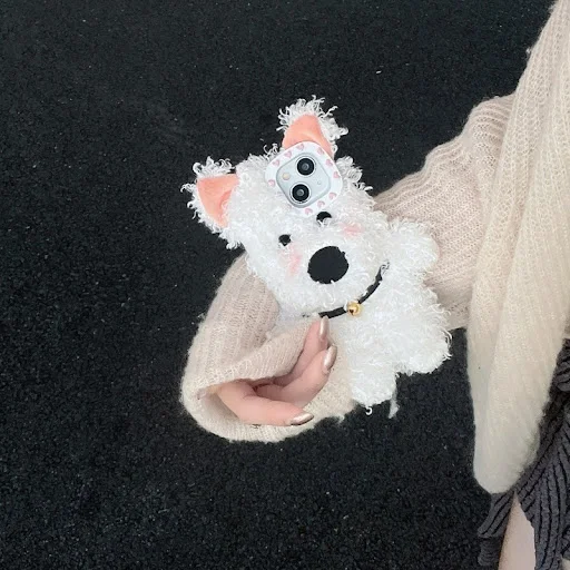 Title 12, Cute Plush West Highland Puppy Phone Case and E...
