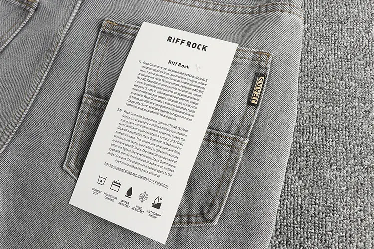 Title 10, Retro Washed Distressed Cement Gray Jeans For M...