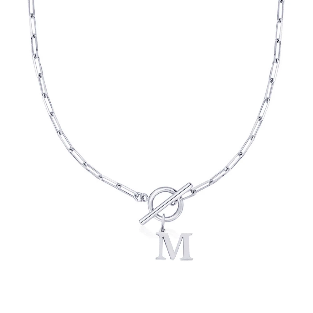 Colar com pingente de 26 letras para mulheres. Personalize com sua inicial. Presente perfeito e elegante. Joia da moda. — foto 28