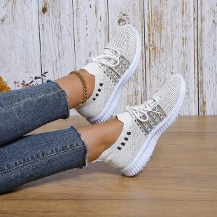 Title 2, Casual Lace-up Mesh Sneakers, Breathable Flying...
