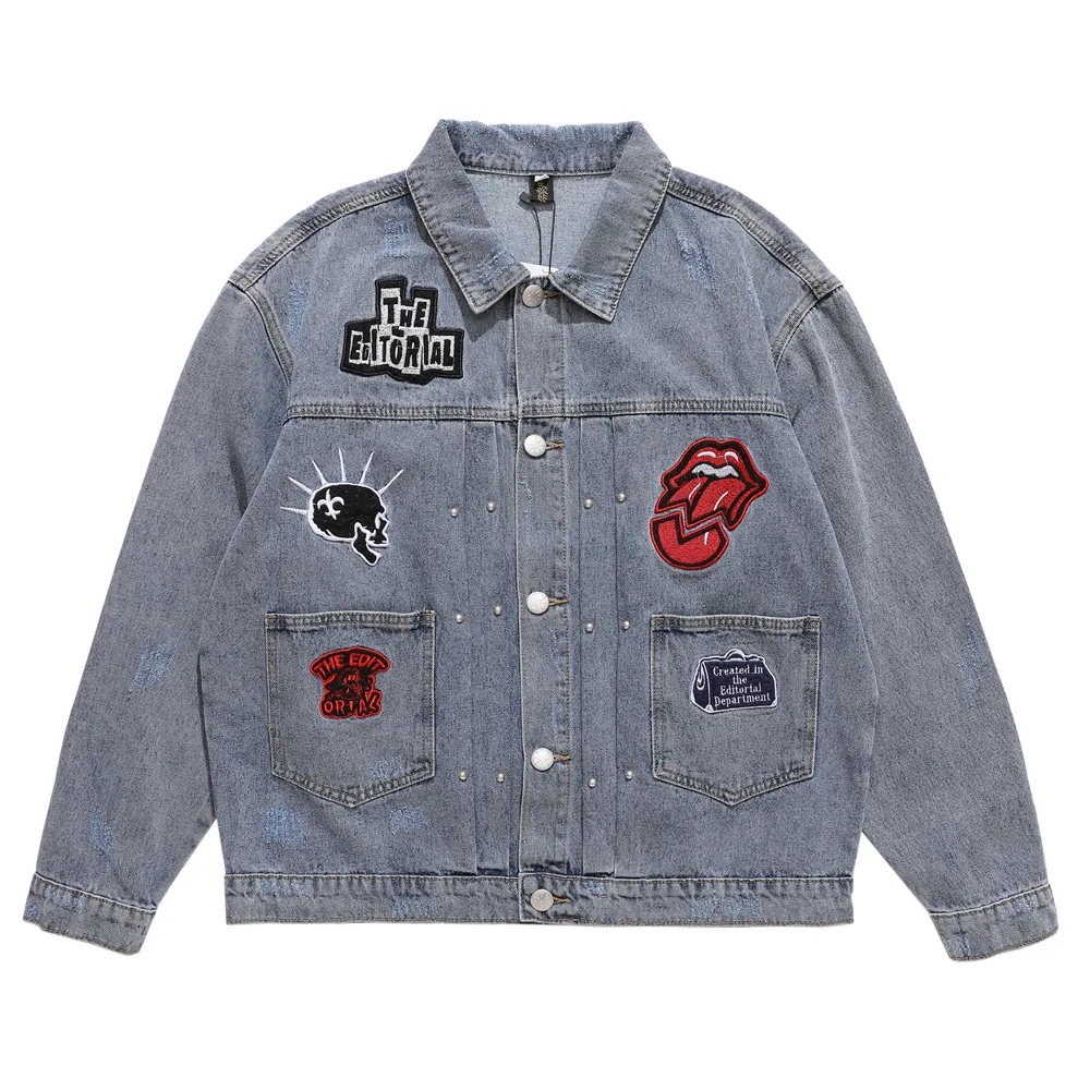 Title 20, Loose washed-out worn jeans, punk style. Comfor...