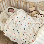 Toalha de banho e cobertor infantil de verão, gaze de algodão com 4 camadas, macia e absorvente, perfeita para abraçar. — foto 2