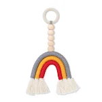 Enfeites de Anel de Madeira Maciça Arco-Íris para Quarto Infantil Estilo Nórdico INS, decorando e estimulando a imaginação. — foto 3