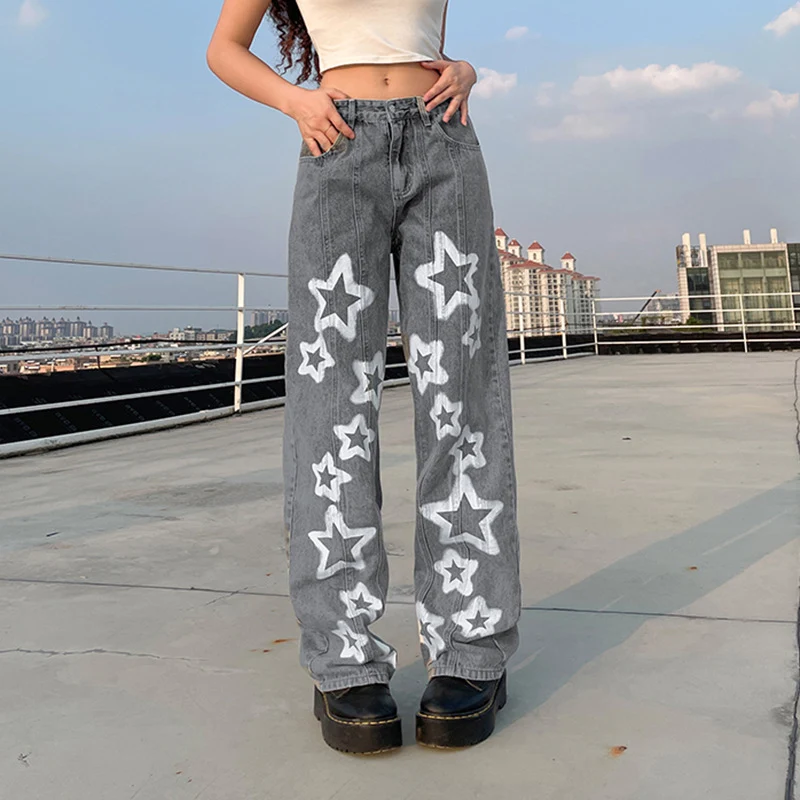 Title 2, Jeans lavados con estampado de estrella de cinc...