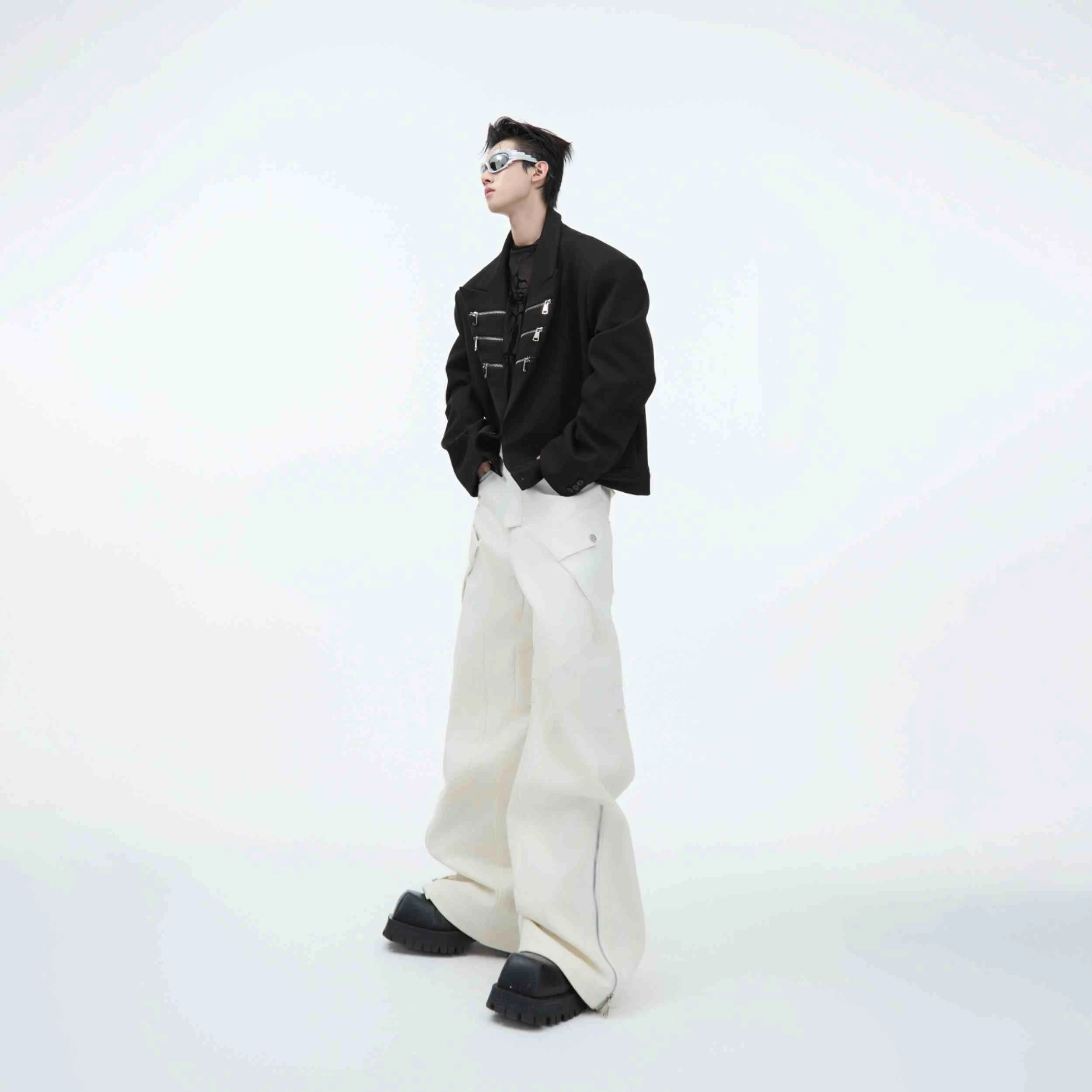 Metal Stitching Loose Straight Casual Pants for ultimate comfort and style. Enjoy a relaxed fit and modern look, perfect — photo 5