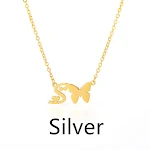 Colar com pingente de borboleta e letra inicial, um acessório elegante e personalizado para um presente especial, expressando seu estilo. — foto 8