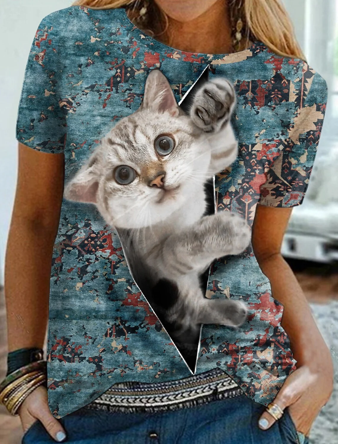 Title 6, Round Neck Slimming Temperament Commute