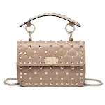 Bolsa Quadrada Pequena Casual com Studs e Alça de Ombro Única. Perfeita para um visual moderno e elegante, ideal para o dia a dia e noite. — foto 3