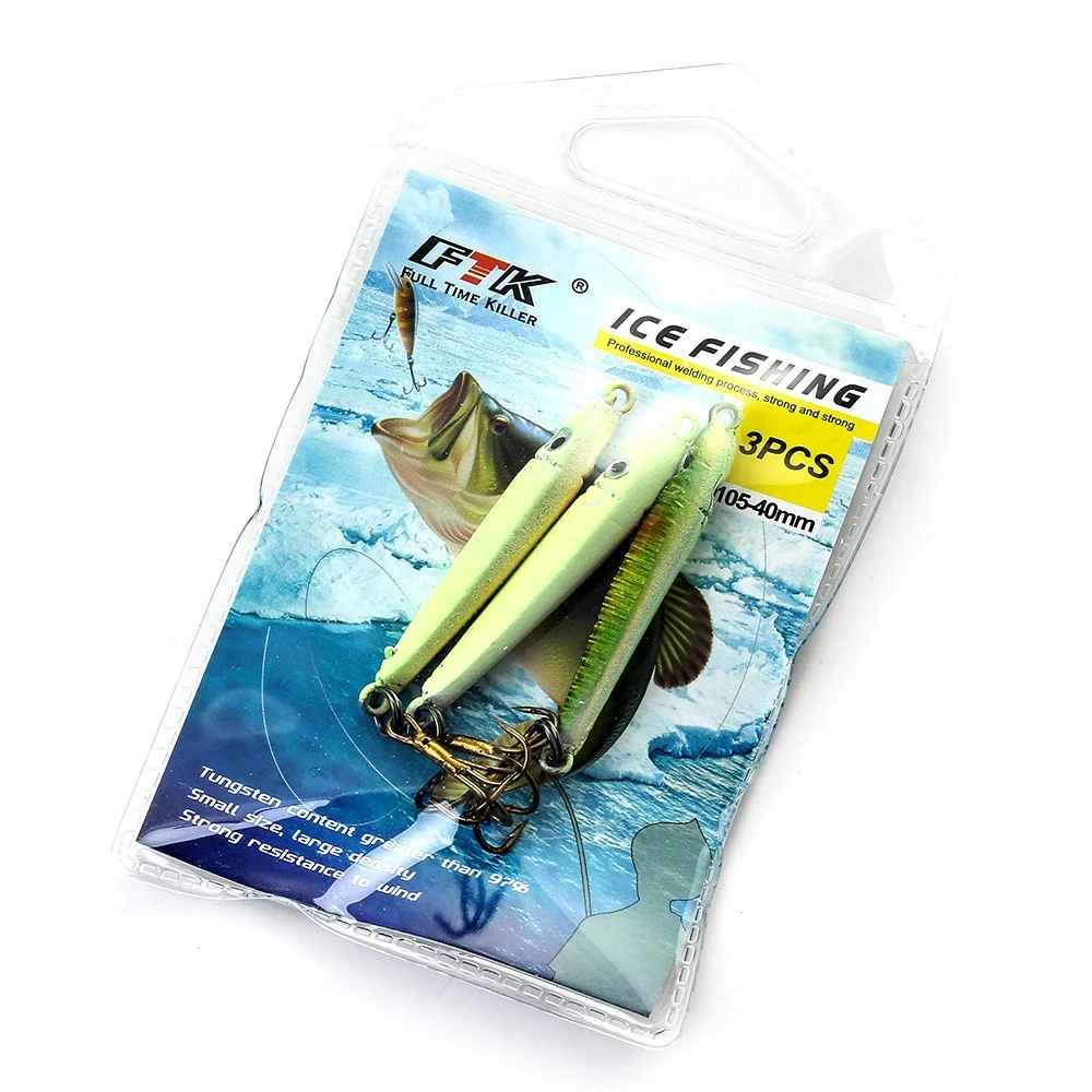 FTK Ice Fishing Bait Mini 5G Jig Hook Lure Three Pieces Micro Iron Plate. Enhance your ice fishing success with this eff — photo 14