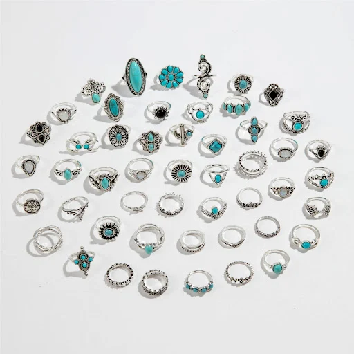 Title 3, Geometric Lace Ring Mixed Batch Pattern Random ...