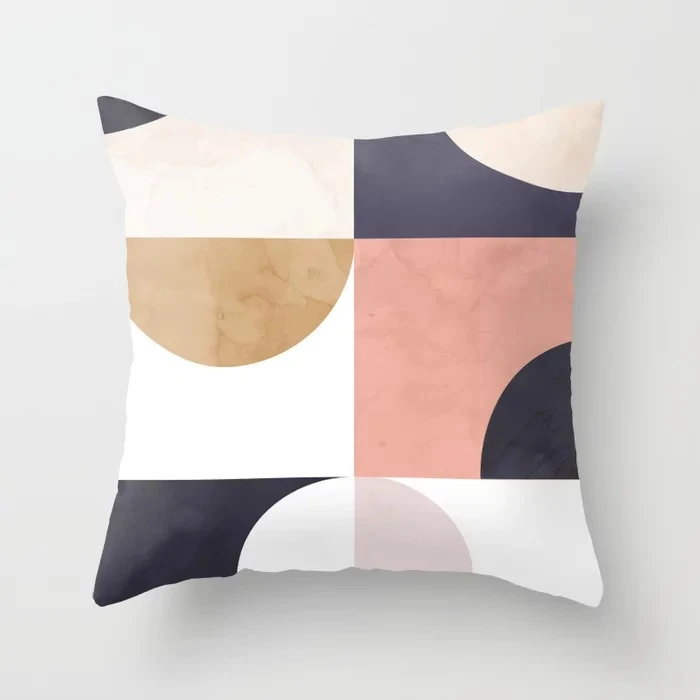 Capa de almofada geométrica abstrata minimalista para sofá, ornamento doméstico. Decore sua casa com elegância e simplicidade. — foto 8