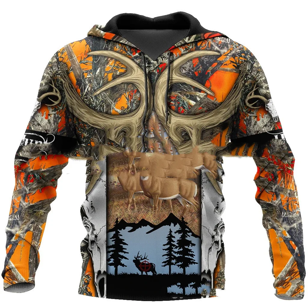 Title 12, 3D Hirsch Schaf Print Sweatshirt Hoodie Digital...